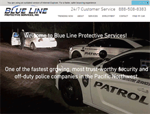 Tablet Screenshot of bluelineprotective.com